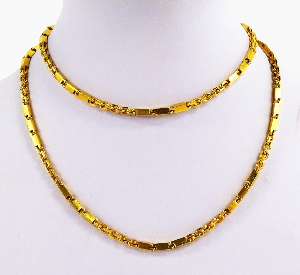INCREDIBLE SOLID 24KT GOLD MEN'S NECKLACE (1 of 4)
