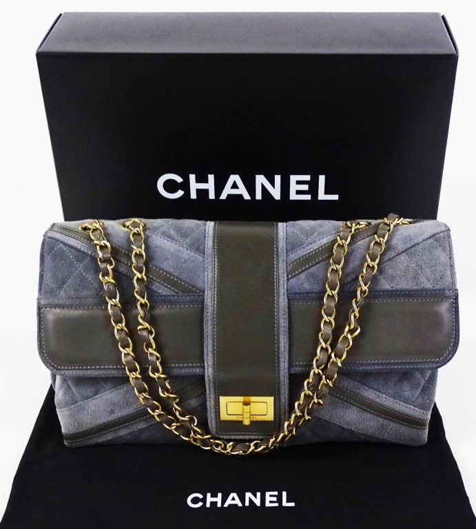 AUTHENTIC CHANEL LIMITED EDITION GREY SUEDE PURSE (1 of 6)