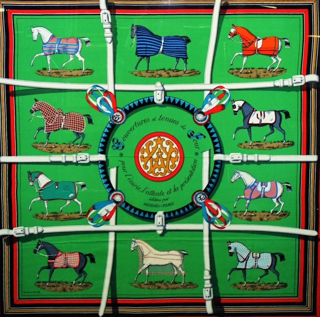 HERMES FRAMED SCARF 'COUVERTURES ET TENUES DE JOUR (1 of 2)