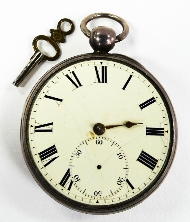 ANTIQUE ENGLISH STERLING STOP WATCH (1 of 2)