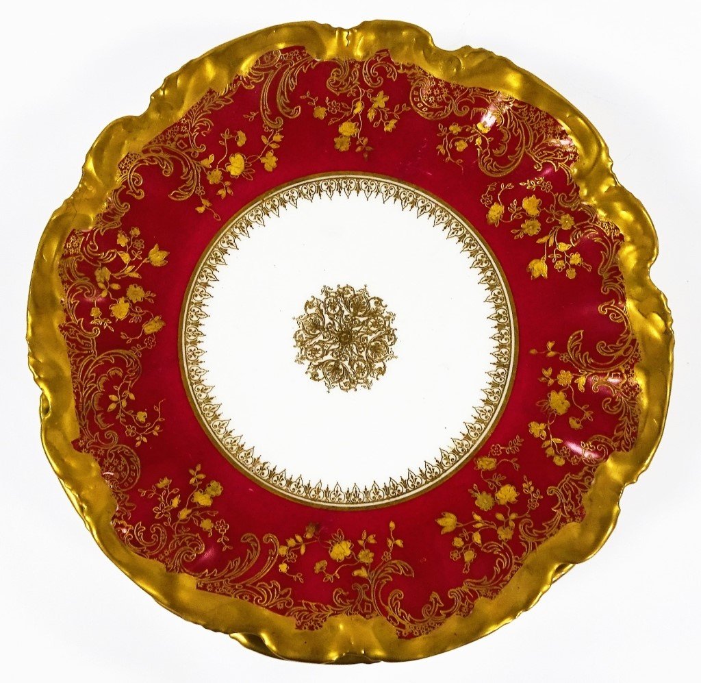 4 ANTIQUE SEVRES LIMOGES COIFFE FISH PLATES (1 of 3)