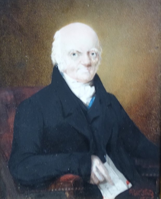 19TH CENTURY OIL TO IVORY PORTRAIT OF MAN (1 of 4)