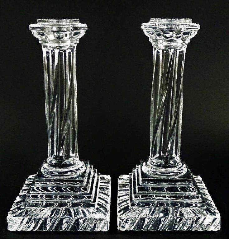 PAIR OF BACCARAT FRENCH CRYSTAL CANDLESTICK HOLDER (1 of 4)