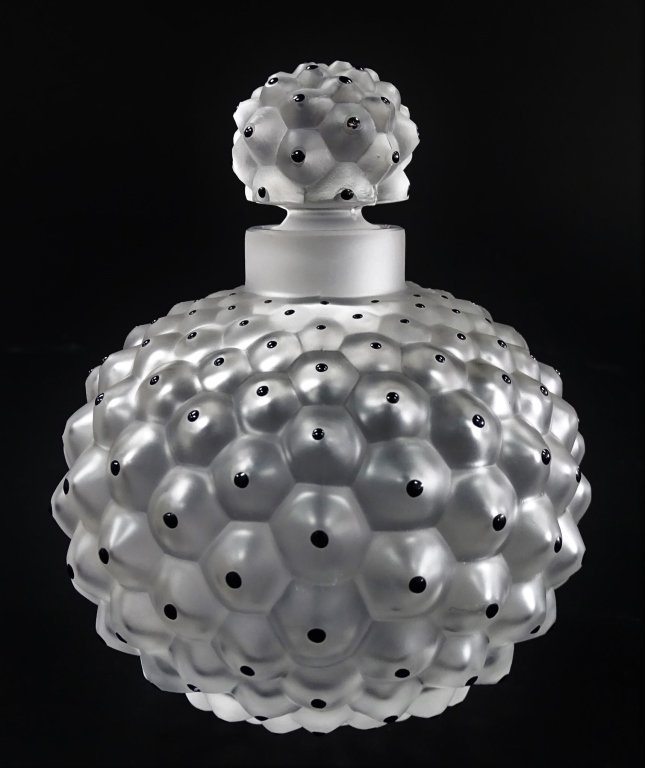 LALIQUE FRANCE CRYSTAL 'CACTUS' PERFUME BOTTLE (1 of 3)