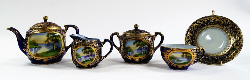 NIPPON HAND PAINTED PORCELAIN TEA SET (1 of 4)