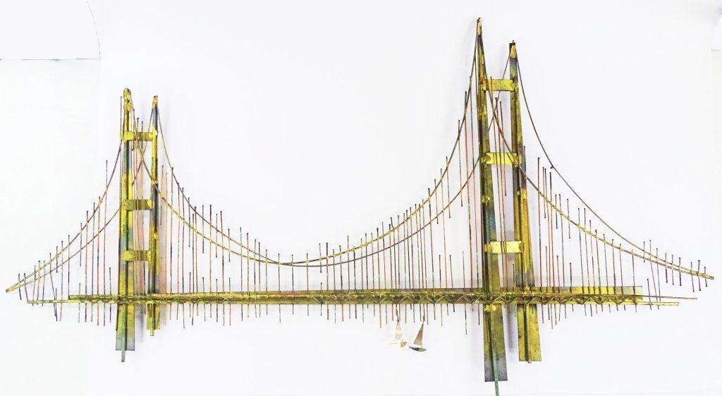 CURTIS JERE GOLDEN GATE BRIDGE SCULPTURE (1 of 2)