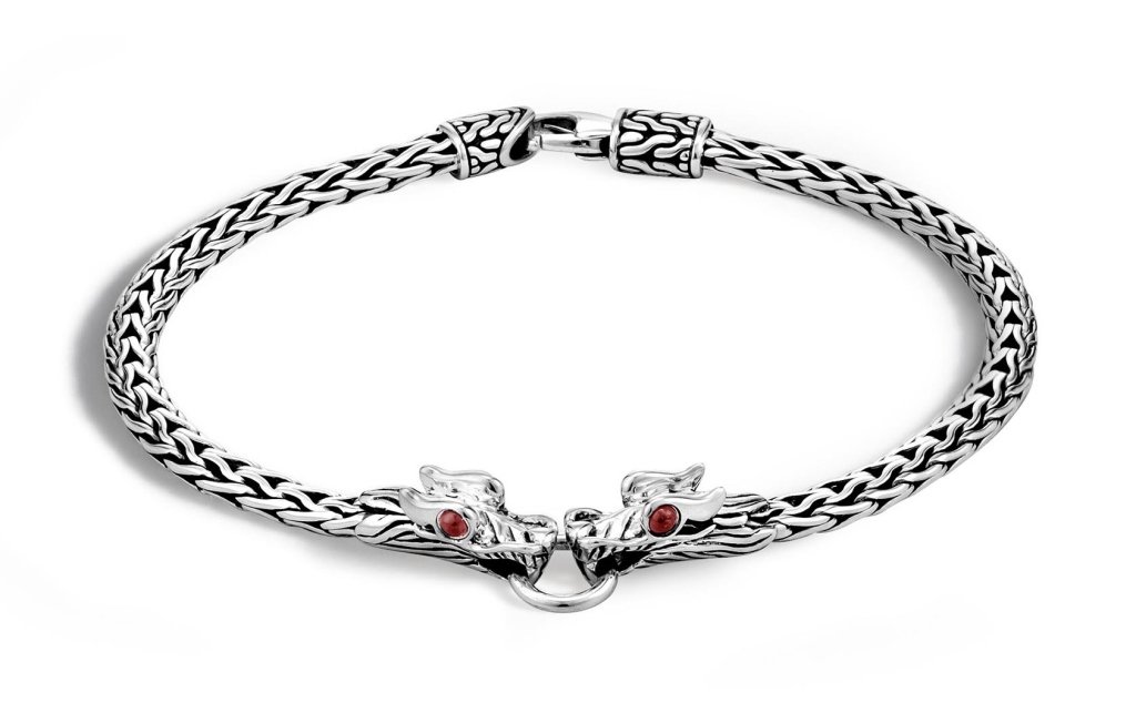 JOHN HARDY UNISEX STERLING SILVER "NAGA" BRACELET (1 of 3)