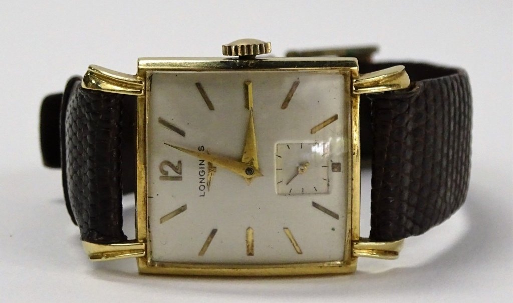 MENS VINTAGE 14KT YELLOW GOLD LONGINE WRISTWATCH (1 of 4)