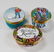 GROUP OF 3 HAND ENAMELED ENGLISH PILL BOXES