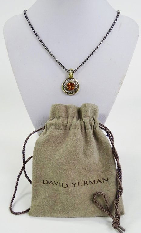 DAVID YURMAN STERLING & 14KT CITRINE NECKLACE (1 of 4)