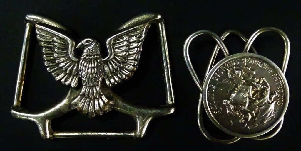 2PC LOT OF AMERICAN STERLING; BUCKLE & MONEY CLIP (1 of 3)