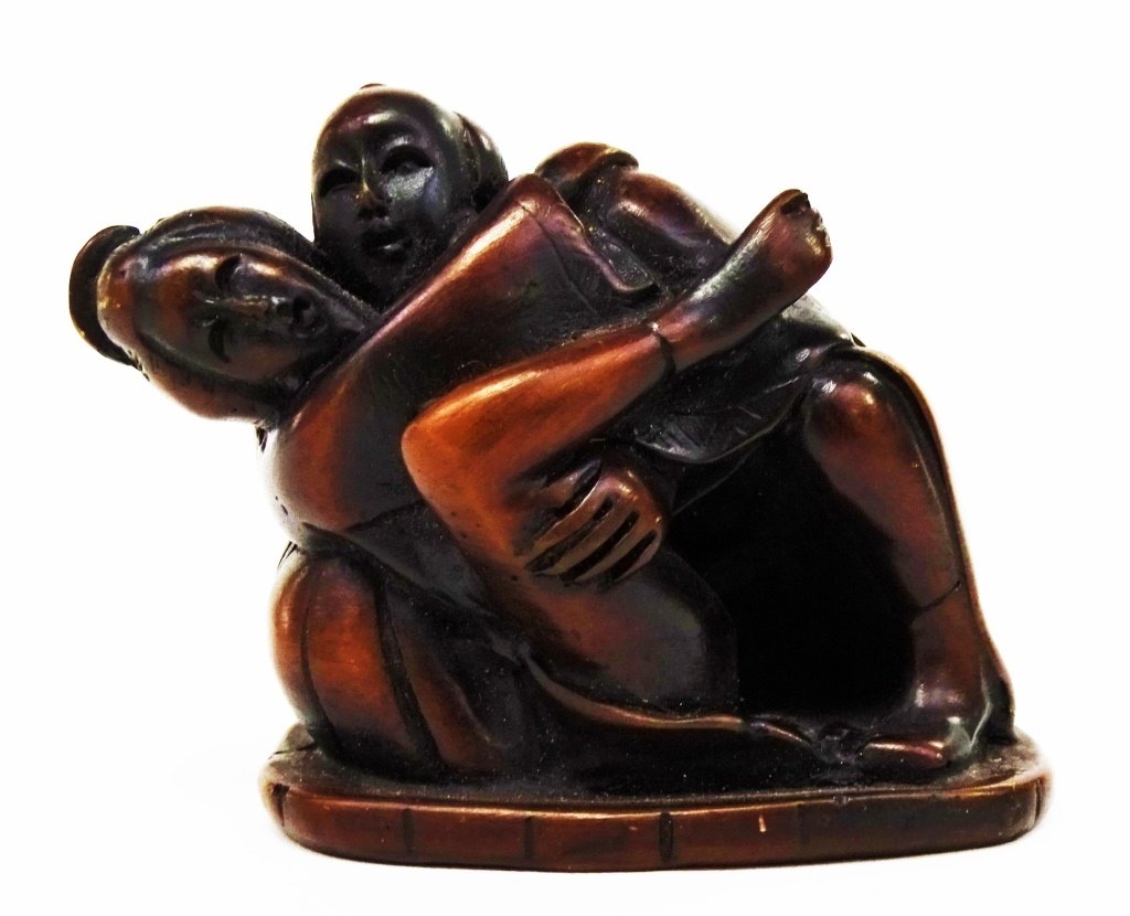 ANTIQUE CHINESE CARVED WOODEN EROTICA (1 of 3)