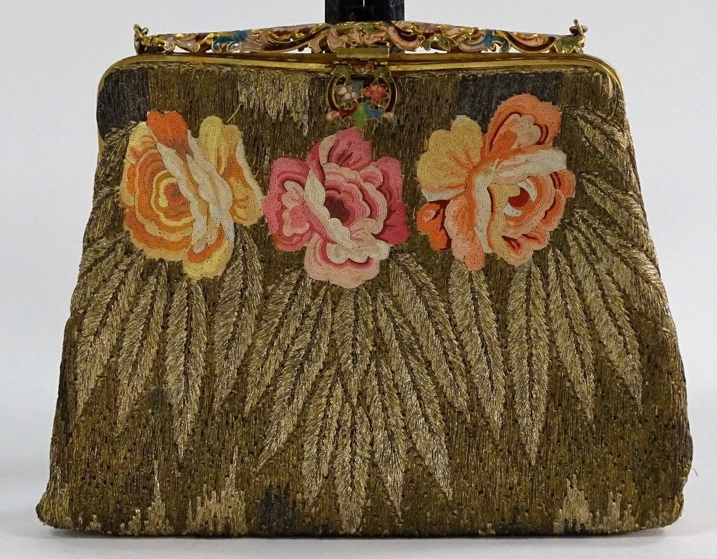 MITCHEL SWISS VINTAGE WOMANS FLORAL HAND BAG (1 of 4)