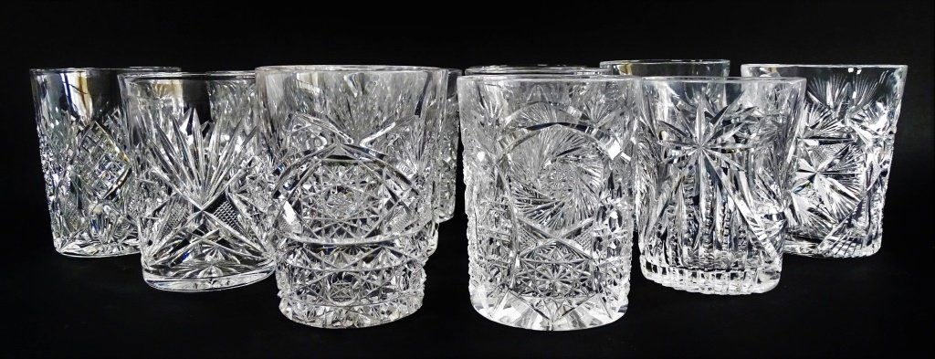 12PCS AMERICAN BRILLIANT CUT CRYSTAL GLASSWARE (1 of 2)