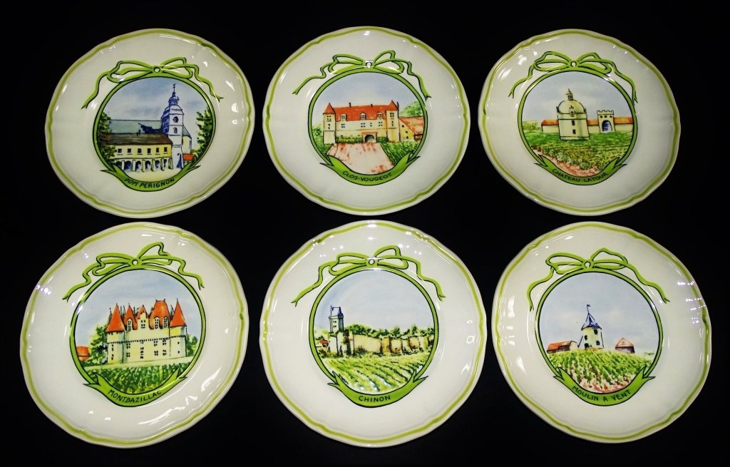 LOT OF 6 VINTAGE LONGCHAMP FRENCH PLATES (1 of 3)