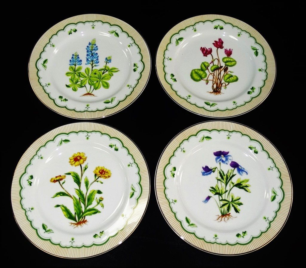 LOT OF 4 GEORGES BRIARD 'VICTORIAN GARDEN' PLATES (1 of 2)