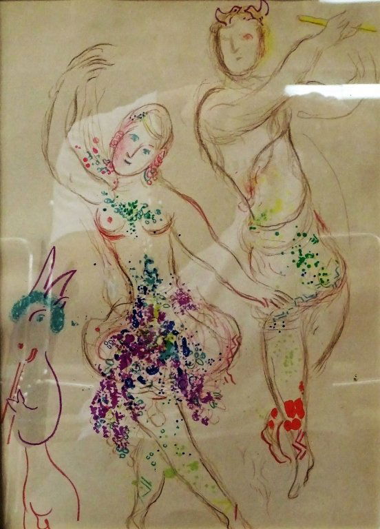 MARC CHAGALL ORIGINAL LITHO 'DAPHNE AND CHLOE' (1 of 3)