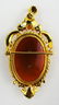 LADIES VICTORIAN 9KT YG CARNELIAN & DIAMOND BROOCH - 4