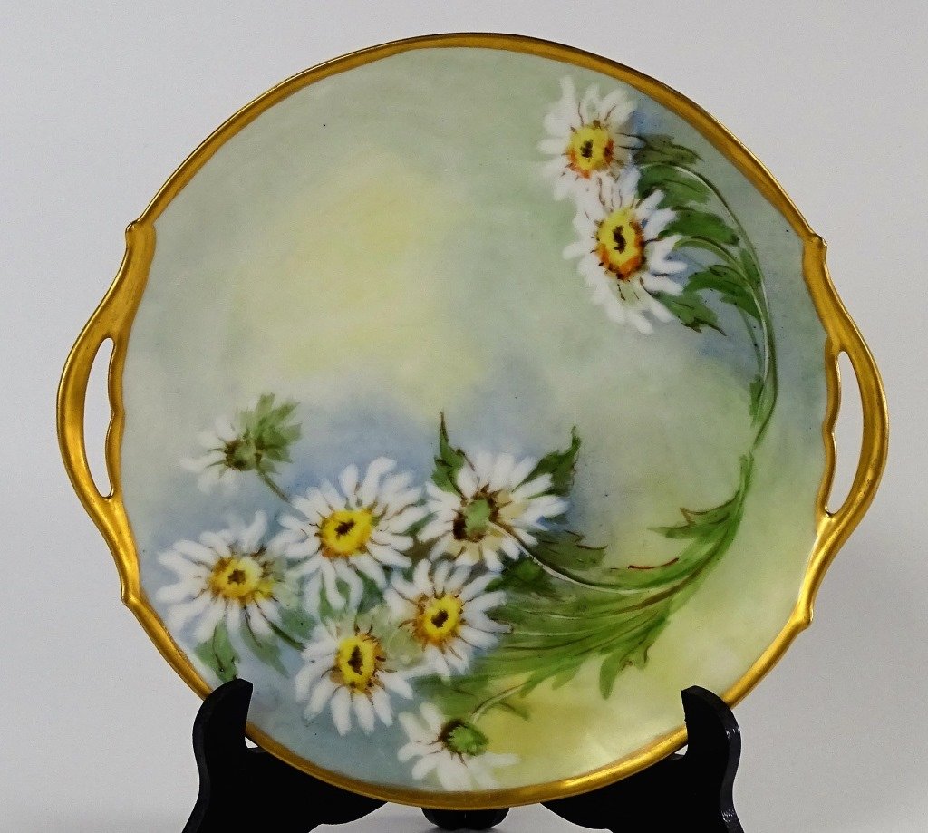 T & V LIMOGES HAND PAINTED HANDLED PLATTER (1 of 3)