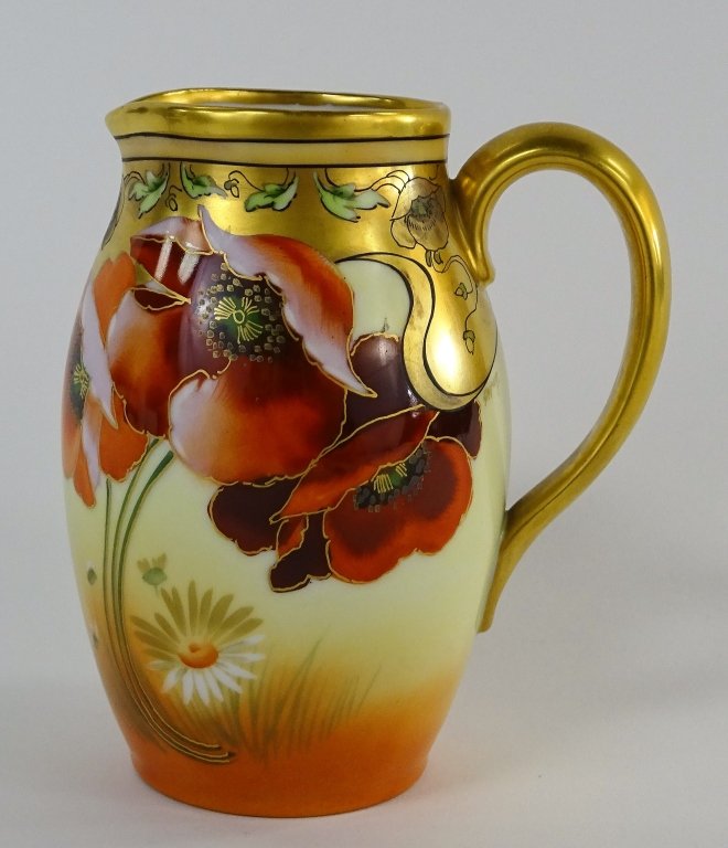 HANDPAINTED PICKARD ART NOUVEAU PORCELAIN PITCHER (1 of 6)