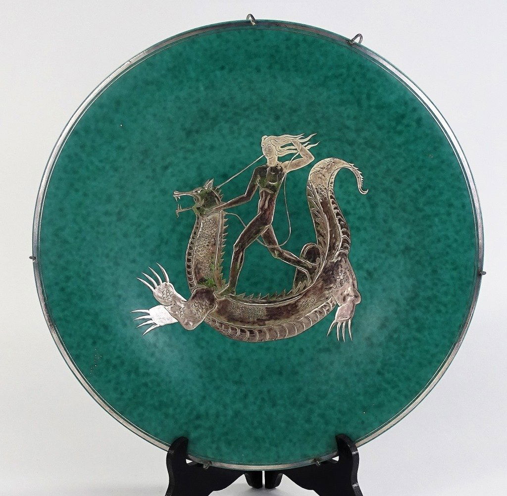 LARGE GUSTAVSBERG ARGENTA SILVER OVERLAY (1 of 4)