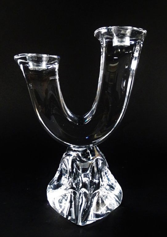 DAUM NANCY CRYSTAL CANDLESTICK FRANCE (1 of 4)