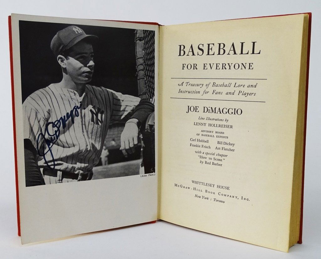 JOE DIMAGGIO AUTOGRAPH BASEBALL FOR EVERYONE BOOK (1 of 5)
