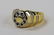 MENS HEAVY 14 KT Y GOLD AND DIAMOND RING