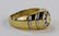 MENS HEAVY 14 KT Y GOLD AND DIAMOND RING - 5