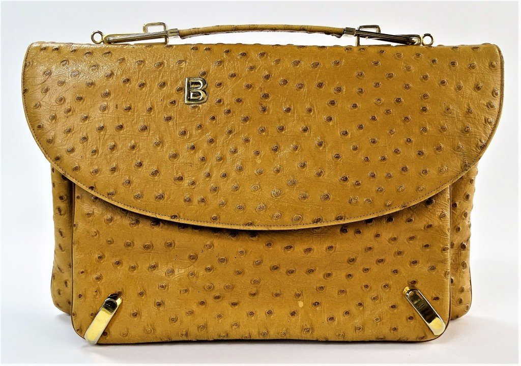 Vintage Bags By Supreme Ostrich Skin Handbag