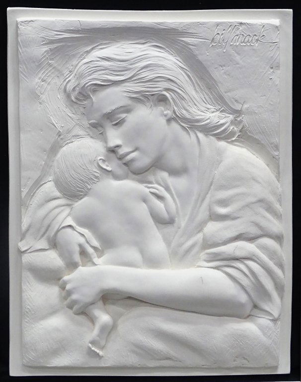 LARGE BILL MACK TITLED 'CARING' SCULPTURE (1 of 4)