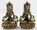 PR 19TH C. TIBETAN SILVERED BRONZE BUDDHA FIGURES