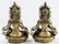 PR 19TH C. TIBETAN SILVERED BRONZE BUDDHA FIGURES - 2