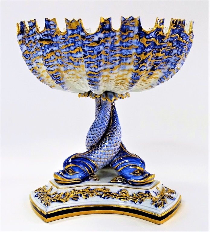 19TH CENTURY ROYAL WORCESTER DOLPHIN COMPOTE (1 of 4)