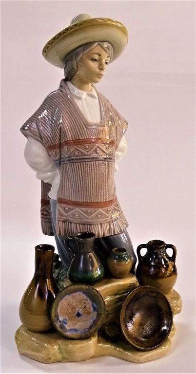 LLADRO BOY POTTERY SELLER #5080 NO BOX (1 of 2)