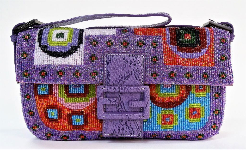 FENDI DESIGNER BEADED SHOULDER BAG (1 of 5)