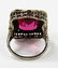 ANTIQUE 14KT GOLD PINK TOURMALINE FILIGREE RING - 5