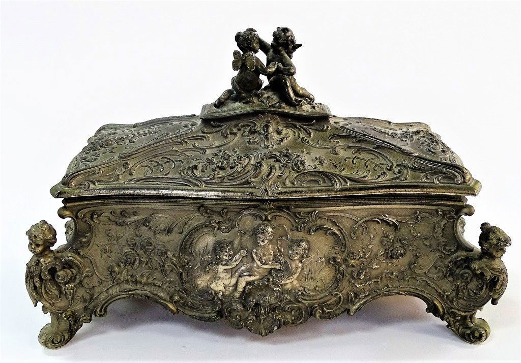 WMF GERMAN ART NOUVEAU SILVERPLATE TRINKET BOX (1 of 5)