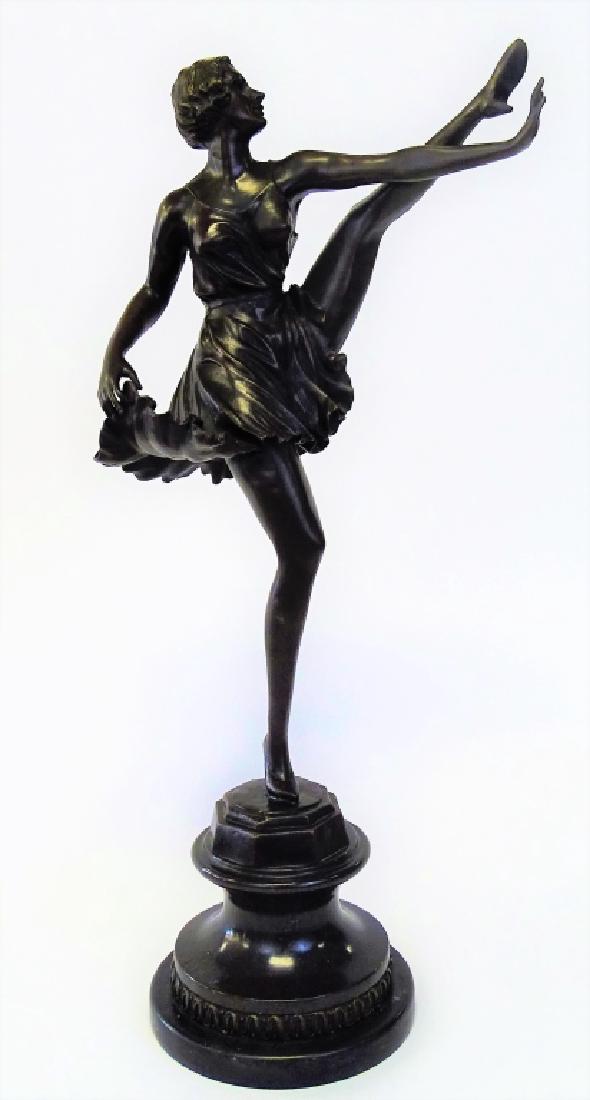 BRONZE SCULPTURE OF A DANCER AFTER BRUNO ZACH (1 of 4)