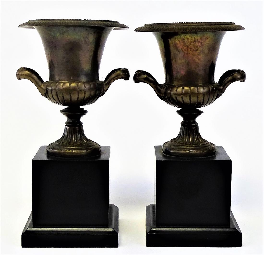 PR DECORATIVE CAST BRONZE GARNITURE URNS (1 of 2)