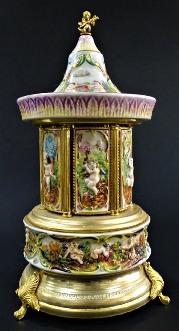 CAPODIAMONTE MECHANICAL CIGARETTE MUSIC BOX (1 of 4)