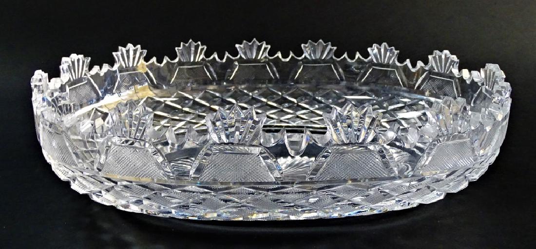 RARE WATERFORD HEAVY CUT KENNEDY OVAL CENTER BOWL
