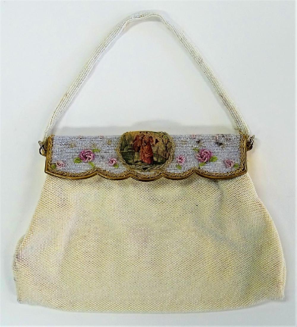 SUPERB VINTAGE FRENCH BEADED BAG TAPESTRY LOCK (1 of 2)
