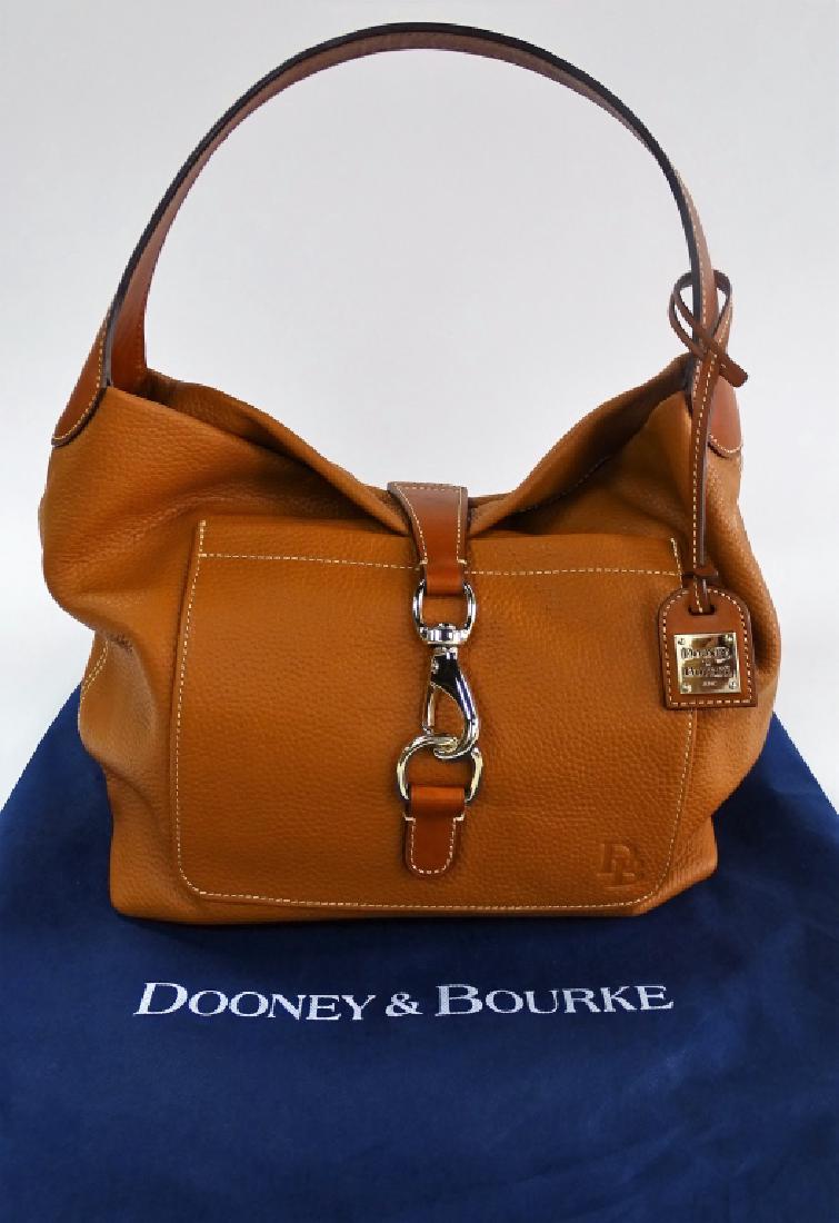 DOONEY & BOURKE BRITISH TAN LEATHER SHOULDER BAG (1 of 4)