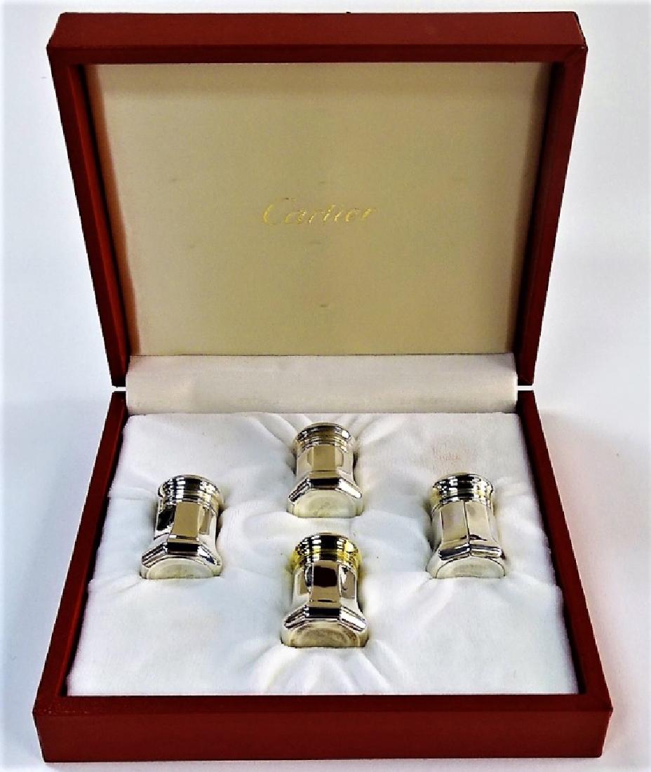 CARTIER FRANCE STERLING SILVER PEPPER SHAKERS (1 of 5)