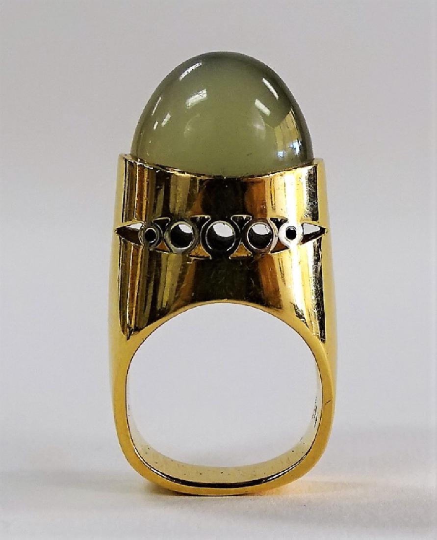RARE GEORG JENSEN 18KT GOLD DESIGNER RING (1 of 6)