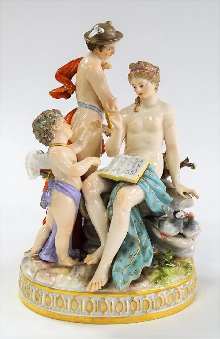LARGE MEISSEN 19TH CENTURY PORCELAIN GROUPING (1 of 3)