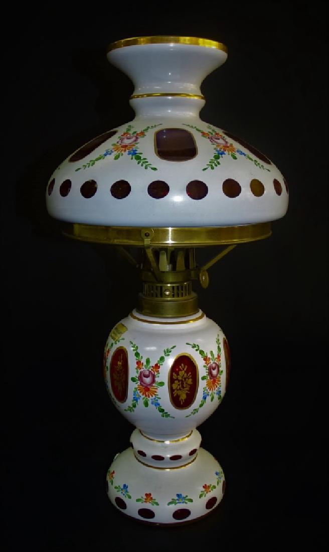 BOHEMIAN CUT TO CLEAR GLASS TABLE LAMP (1 of 2)