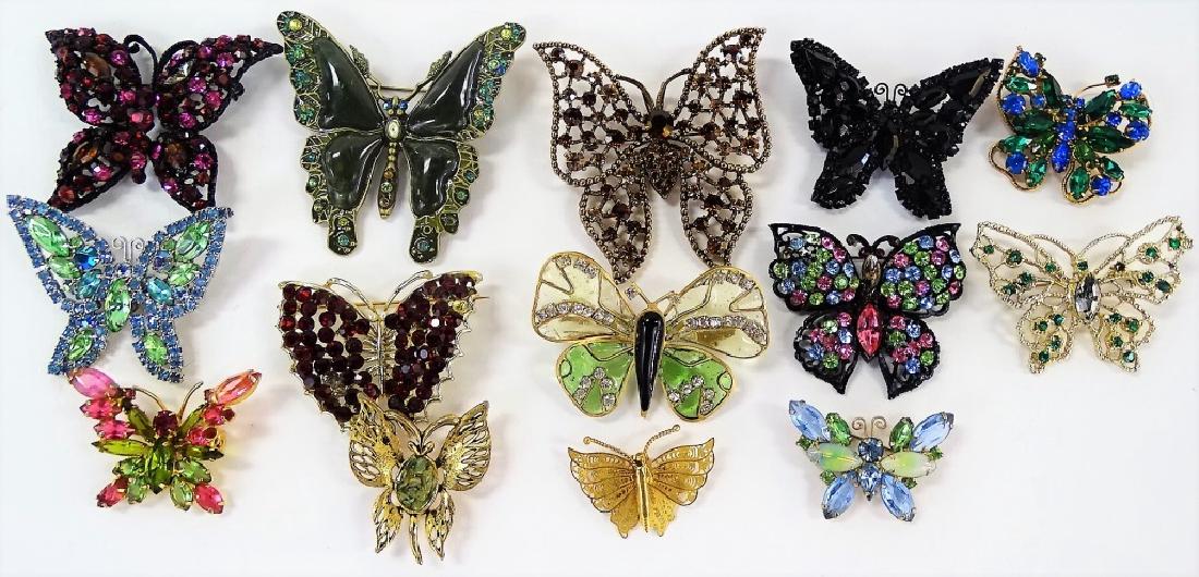 14PCS HIGH FASHION COSTUME JEWELRY BUTTERFLY PINS (1 of 1)