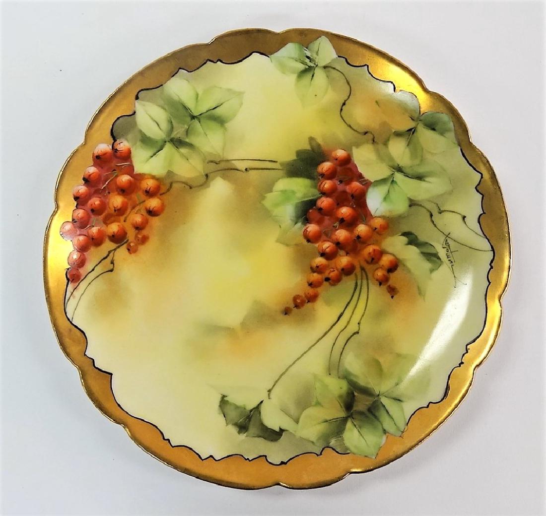 ANTIQUE PORCELAIN HAND PAINTED LIMOGES PLATE (1 of 5)